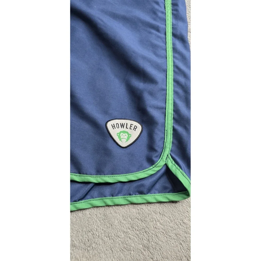 Howler Brothers Board Shorts Mens 36 Navy Green Logo 10